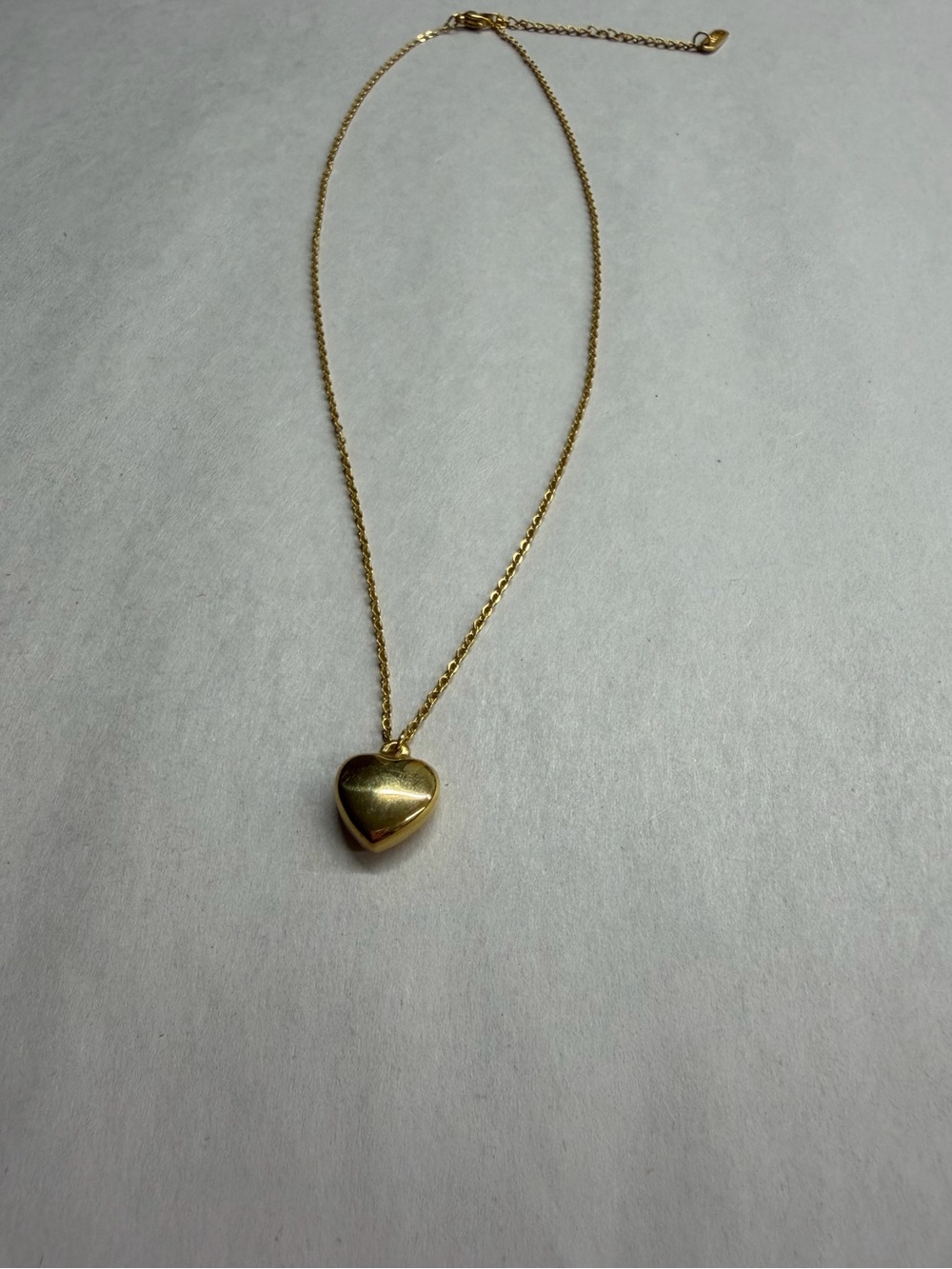 Gold Heart Pendant Necklace - Women's Jewelry